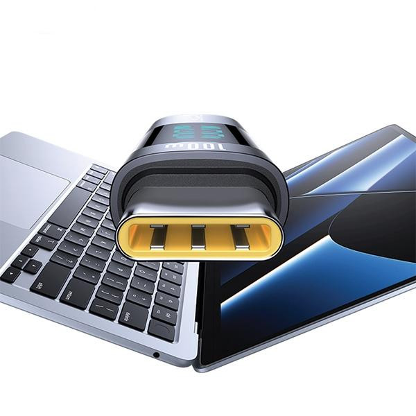 USAMS AU18 USB-C - USB-C digitális kijelzős adapter 100W - szürke USAMS AU18 USB-C - USB-C digitális kijelzős adapter 100W - szürke