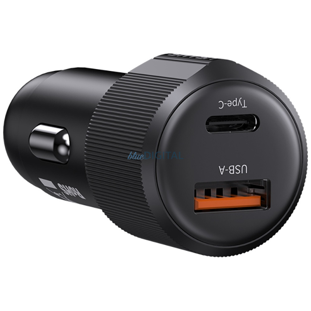 Autótöltő USAMS YT sorozat CC283 60W 1xUSB-A 1xUSB-C fekete