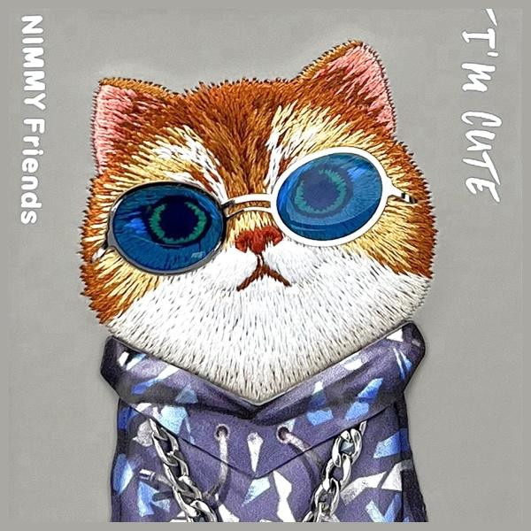 Nimmy Glasses Cool Cat tok iPhone 15 Pro - szürke