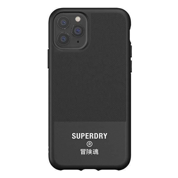 SuperDry formázott vászon tok iPhone 11 Pro Max fekete SuperDry formázott vászon tok iPhone 11 Pro Max fekete
