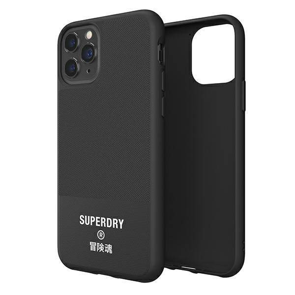 SuperDry formázott vászon tok iPhone 11 Pro Max fekete SuperDry formázott vászon tok iPhone 11 Pro Max fekete