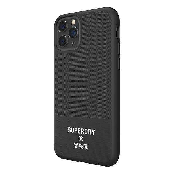 SuperDry formázott vászon tok iPhone 11 Pro Max fekete SuperDry formázott vászon tok iPhone 11 Pro Max fekete