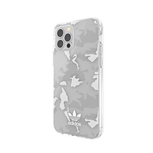 Adidas OR Snap Case Camo iPhone 12/12 Pro átlátszó fehér tok
