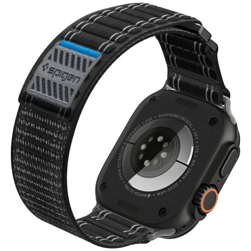 Spigen WBF0 szíj Apple Watch 8/9/10/11/SE/Ultra (44/45/46/49mm) fekete Spigen WBF0 szíj Apple Watch 8/9/10/11/SE/Ultra (44/45/46/49mm) fekete