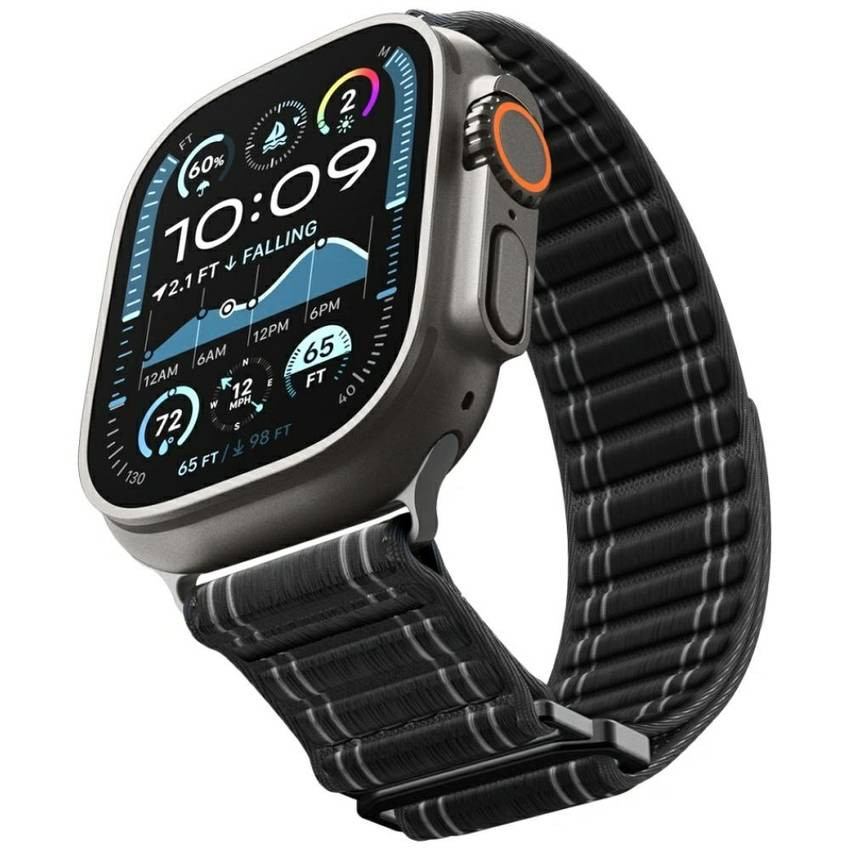 Spigen WBF0 szíj Apple Watch 8/9/10/11/SE/Ultra (44/45/46/49mm) fekete Spigen WBF0 szíj Apple Watch 8/9/10/11/SE/Ultra (44/45/46/49mm) fekete