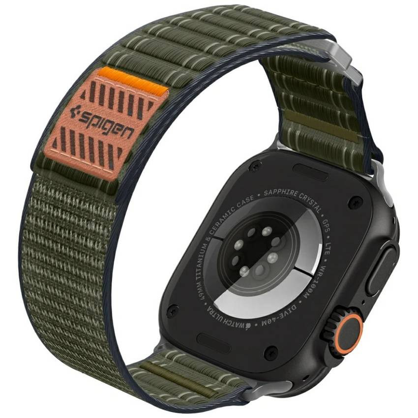 Spigen WBF0 szíj Apple Watch 8/9/10/11/SE/Ultra (44/45/46/49mm) zöld