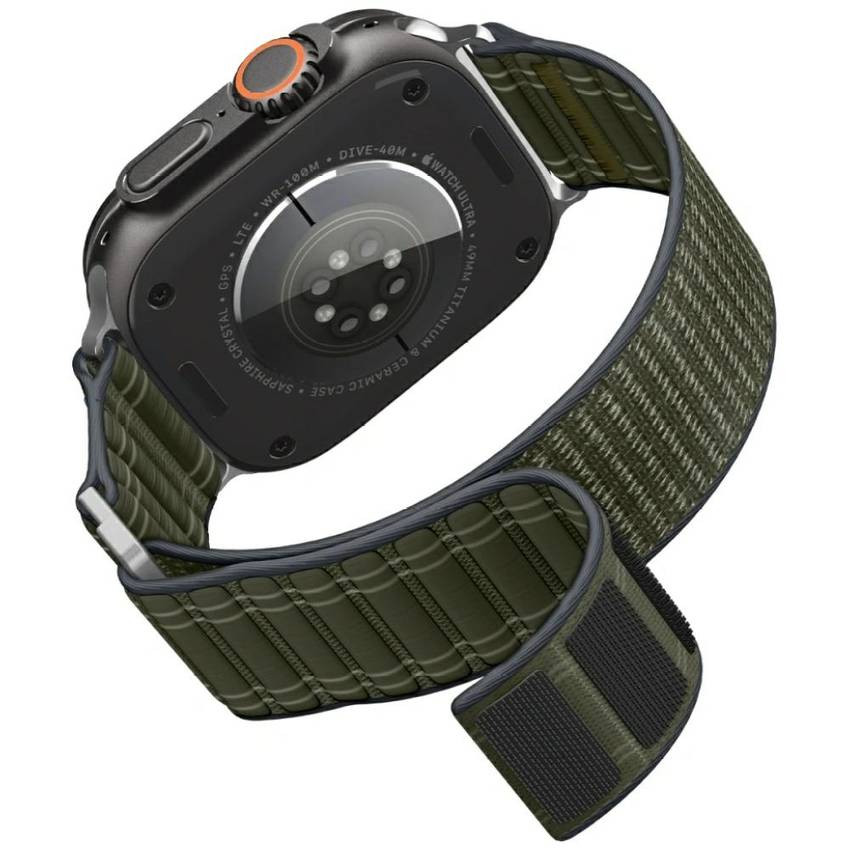 Spigen WBF0 szíj Apple Watch 8/9/10/11/SE/Ultra (44/45/46/49mm) zöld