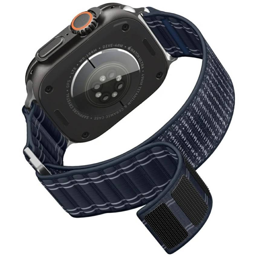 Spigen WBF0 szíj Apple Watch 8/9/10/11/SE/Ultra (44/45/46/49mm) tengerészkék színű órához
