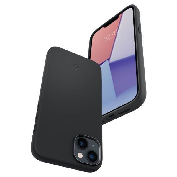 Spigen Silicone Fit iPhone 14 Plus MAG Magsafe fekete tok Spigen Silicone Fit iPhone 14 Plus MAG Magsafe fekete tok