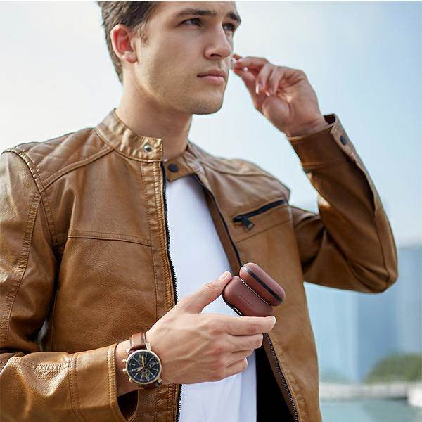 UNIQ Tok Terra AirPods Pro valódi bőr oliva tok UNIQ Tok Terra AirPods Pro valódi bőr oliva tok