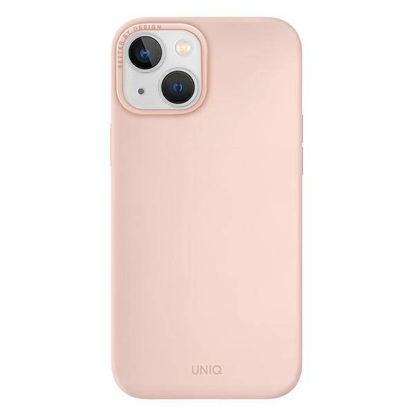 UNIQ etui Lino iPhone 14 Plus 6.7" rózsaszínű tok