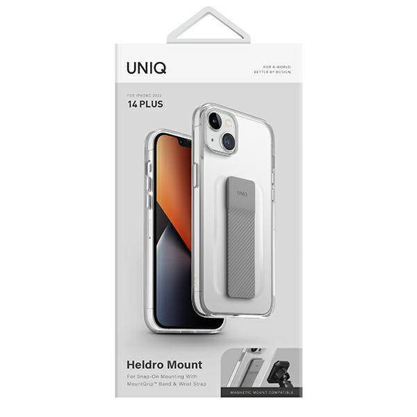 UNIQ etui Heldro Mount iPhone 14 Plus 6.7" világító átlátszó tok