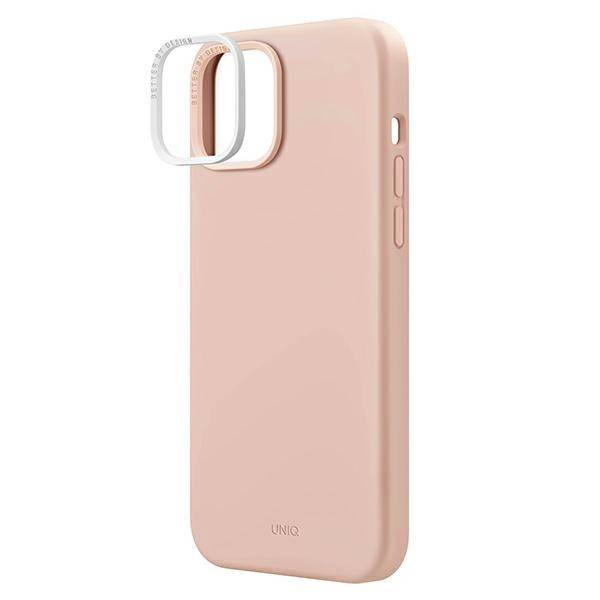 UNIQ etui Lino Hue iPhone 14 Plus 6.7" Magclick töltés rózsaszín tok