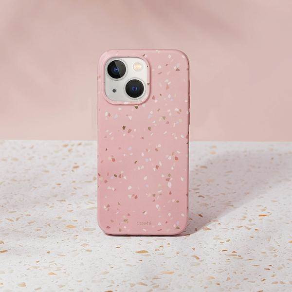UNIQ etui Coehl Terrazzo iPhone 14 Plus 6.7" korall tok