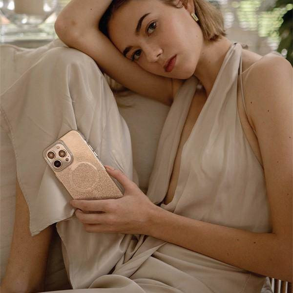 UNIQ etui Coehl Lumino iPhone 14 Plus 6.7" csillogó ezüst tok