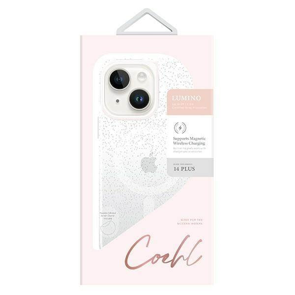 UNIQ etui Coehl Lumino iPhone 14 Plus 6.7" csillogó ezüst tok