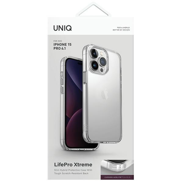 UNIQ etui LifePro Xtreme iPhone 15 Pro 6.1" átlátszó tok
