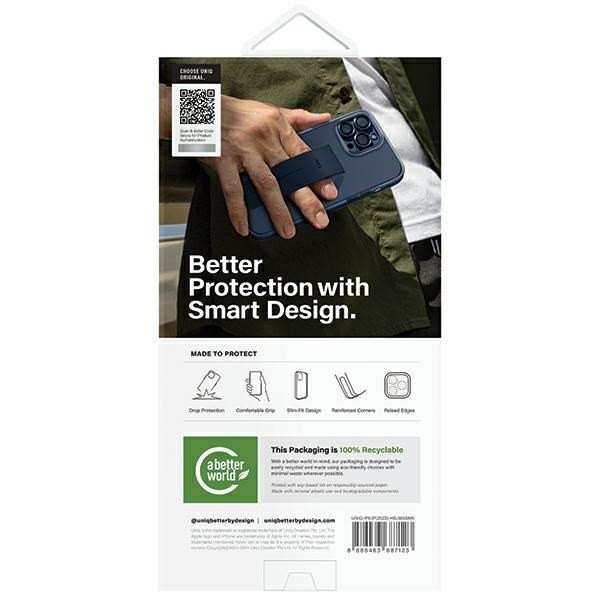 UNIQ etui Heldro Mag iPhone 15 Pro 6.1" Magclick töltés fekete füst tok UNIQ etui Heldro Mag iPhone 15 Pro 6.1" Magclick töltés fekete füst tok