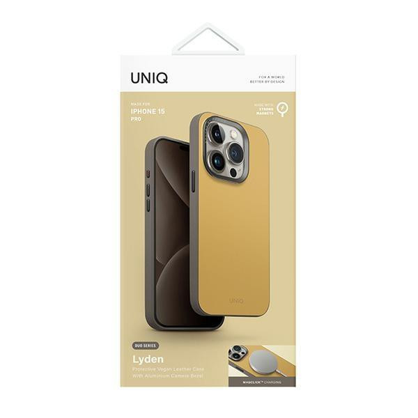 UNIQ Lyden DS MagSafe-kompatibilis tok iPhone 15 Pro - okkersárga UNIQ Lyden DS MagSafe-kompatibilis tok iPhone 15 Pro - okkersárga