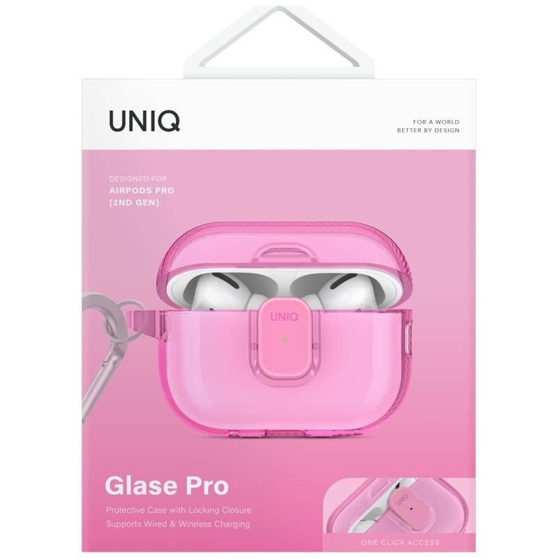 UNIQ Glase Pro tok AirPods Pro 2 - rózsaszín