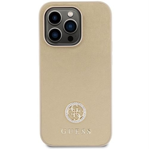 Guess GUHCP15LPS4DGPD Strass Metal Logo tok iPhone 15 Pro - arany