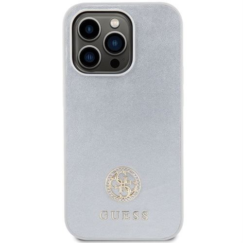 Guess GUHCP15LPS4DGPS Strass Metal Logo tok iPhone 15 Pro - ezüst