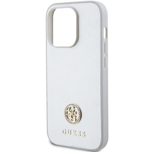 Guess GUHCP15LPS4DGPS Strass Metal Logo tok iPhone 15 Pro - ezüst