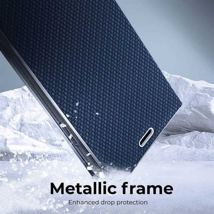 Forcell Luna flipes Carbon Samsung S22 kék tok Forcell Luna flipes Carbon Samsung S22 kék tok