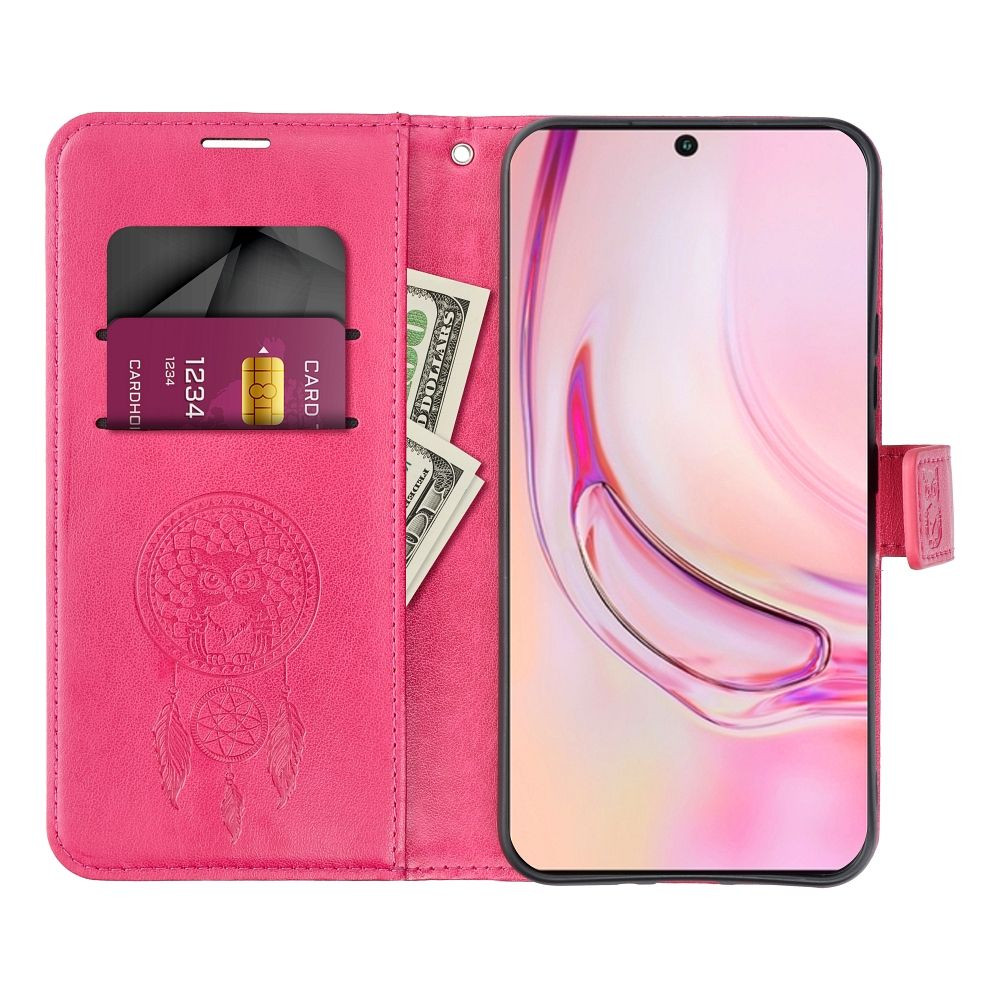MEZZO Book case IPHONE 15 Pro álomfogó magenta tok