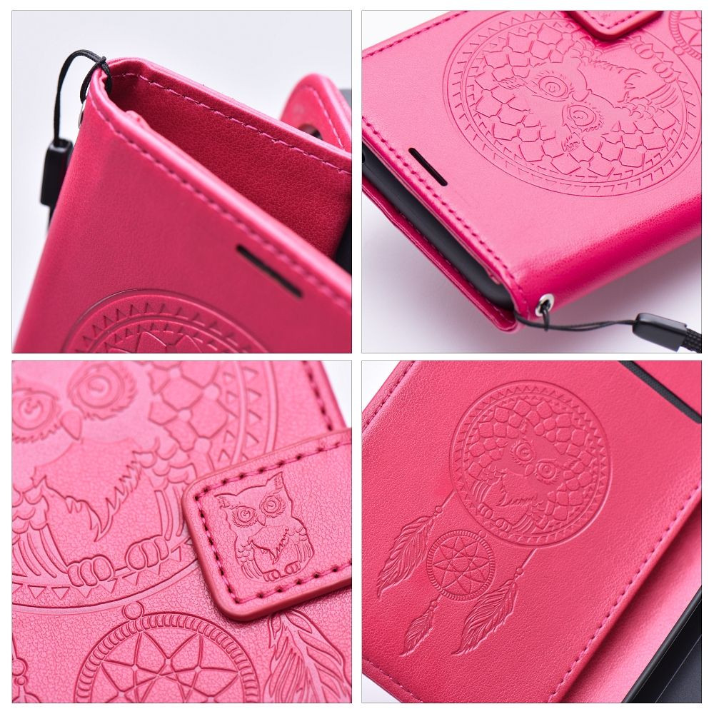 MEZZO Book case IPHONE 15 Pro álomfogó magenta tok