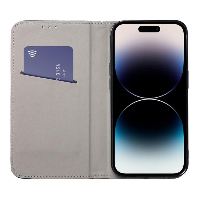 Smart Magneto könyvtok tok IPHONE 15 PRO fekete Smart Magneto könyvtok tok IPHONE 15 PRO fekete