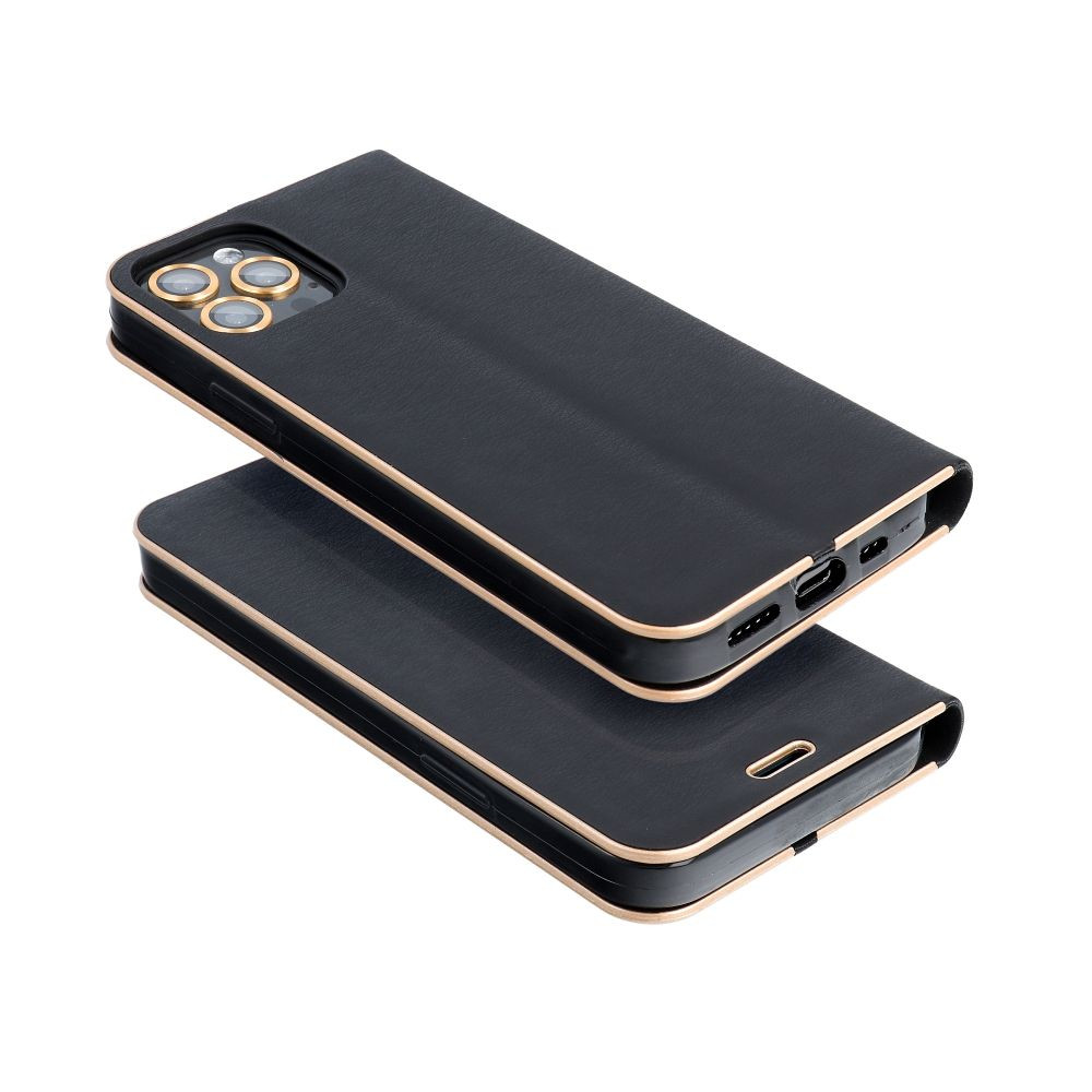 LUNA Book Gold IPHONE 15 Pro fekete tok LUNA Book Gold IPHONE 15 Pro fekete tok