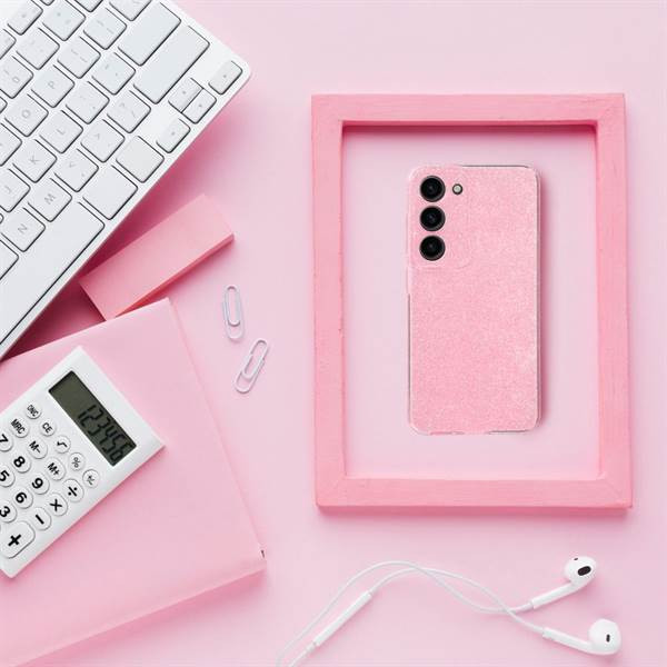 Clear Case 2mm BLINK SAMSUNG A55 5G rózsaszínű tok Clear Case 2mm BLINK SAMSUNG A55 5G rózsaszínű tok