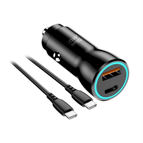 Autós töltő Blue Star 30W (PD, QC 3.0, AFC) USB -C 60W csatlakozóval