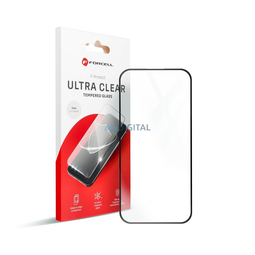 Forcell Ultra Clear Glass edzett üveg fekete szegéllyel Samsung Galaxy A34 5G