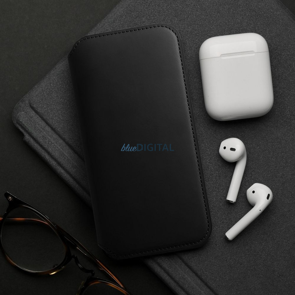 DUAL POCKET könyvtok Samsung Galaxy S25 Plus - fekete