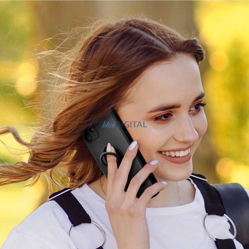 SILICONE RING tok Samsung Galaxy S25 Plus - fekete