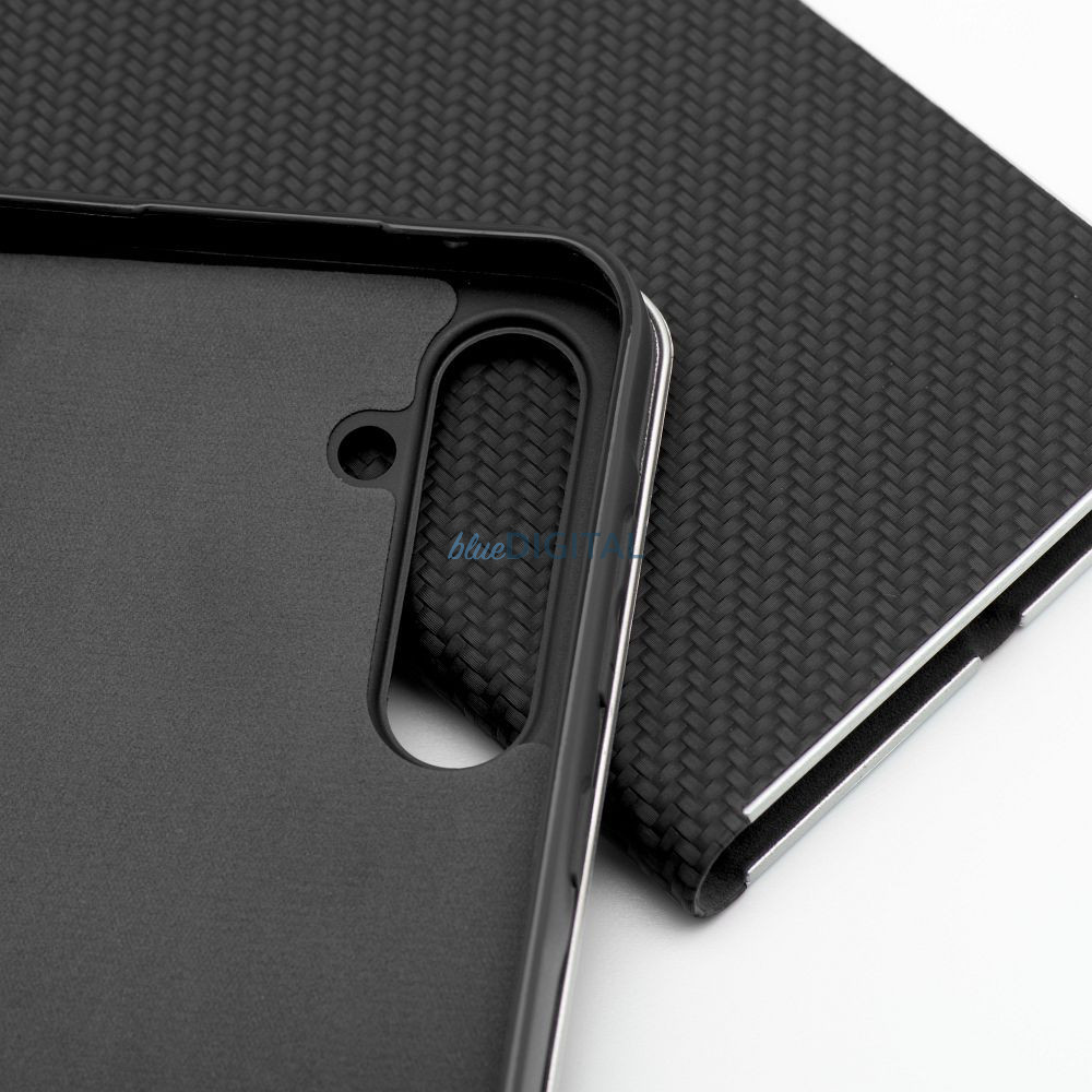 LUNA könyvtok Samsung Galaxy S25 Plus - fekete