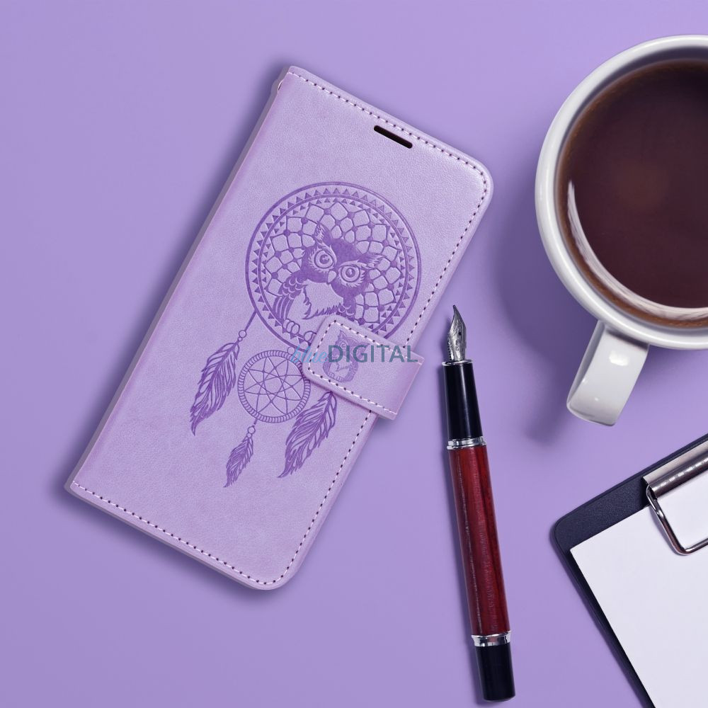 MEZZO könyvtok Samsung Galaxy S25 Plus - lila "álomfogó"