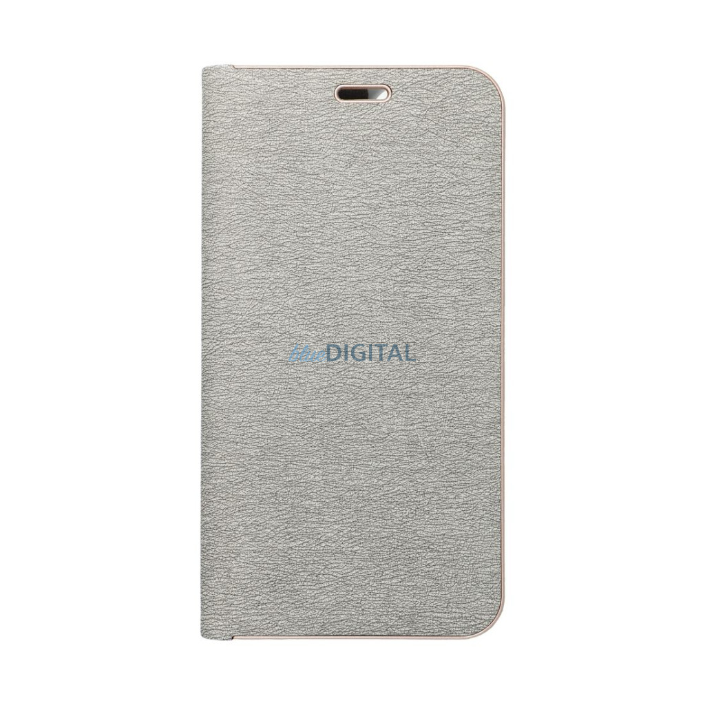 LUNA könyvtok Samsung Galaxy S25 Plus - ezüst színű