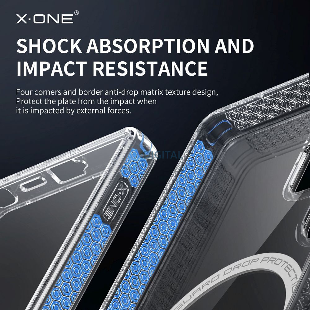 X-One Dropguard Magnetic Case Pro MagSafe-kompatibilis tok Samsung Galaxy S25 Plus - átlátszó