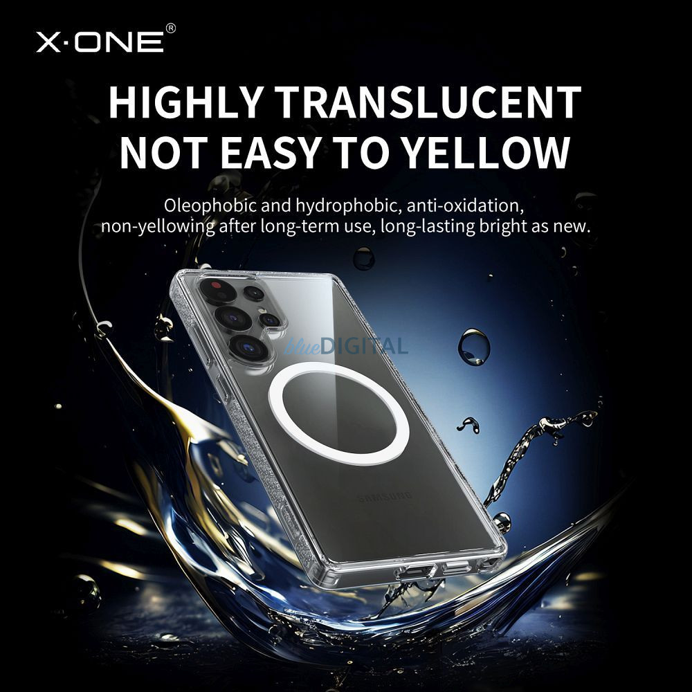X-One Dropguard Magnetic Case Pro MagSafe-kompatibilis tok Samsung Galaxy S25 Plus - átlátszó