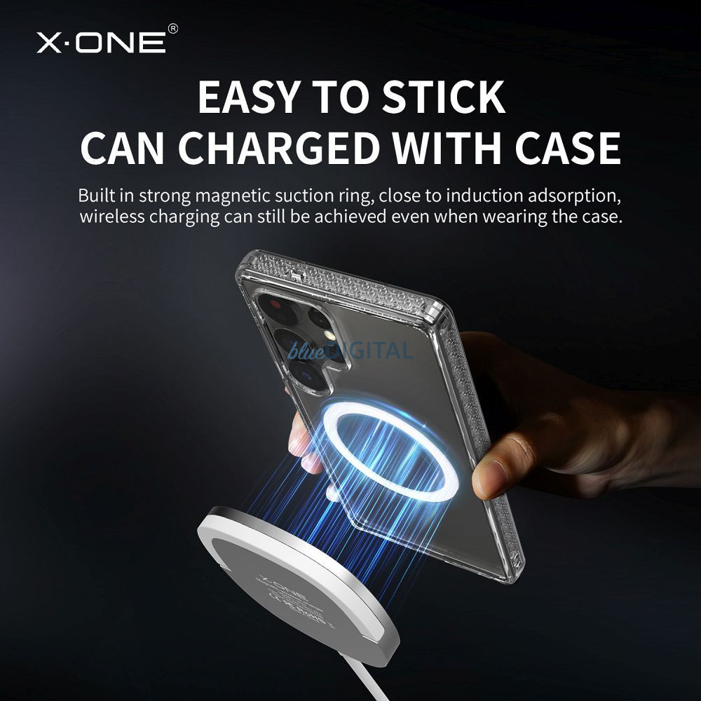 X-One Dropguard Magnetic Case Pro MagSafe-kompatibilis tok Samsung Galaxy S25 Plus - átlátszó