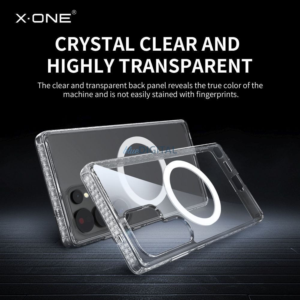 X-One Dropguard Magnetic Case Pro MagSafe-kompatibilis tok Samsung Galaxy S25 Plus - átlátszó