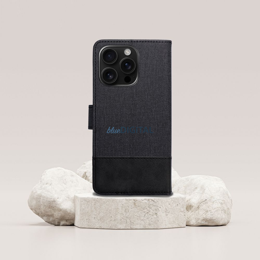 GOMMA könyvtok Samsung Galaxy A56 - fekete