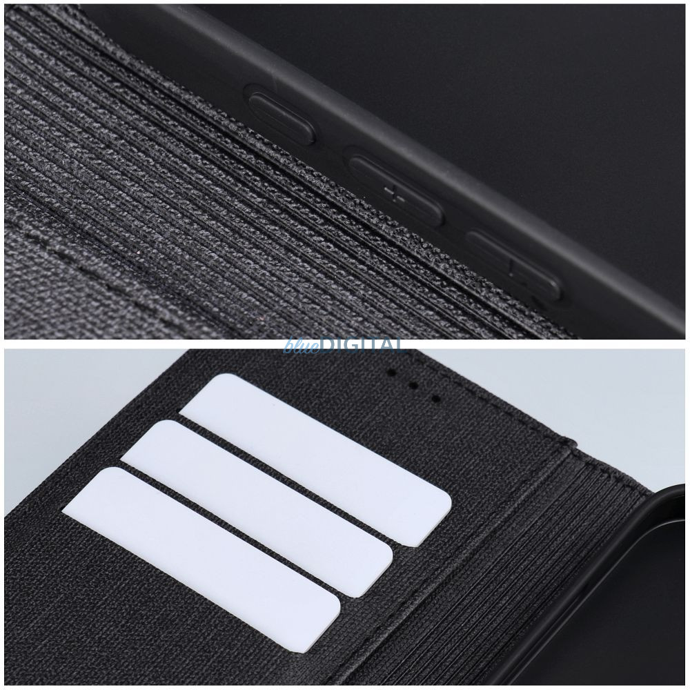 GOMMA könyvtok Samsung Galaxy A56 - fekete