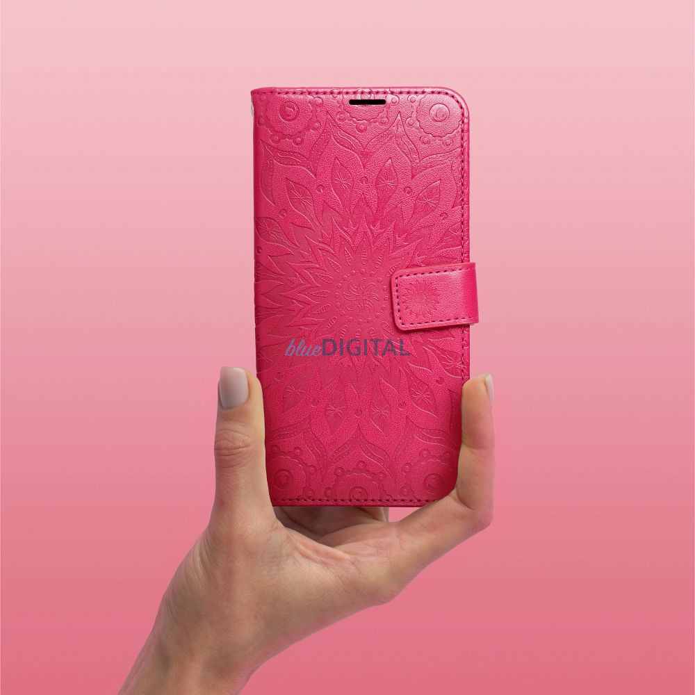 MEZZO könyvtok Samsung Galaxy A56 - élénk rózsaszín "mandala"