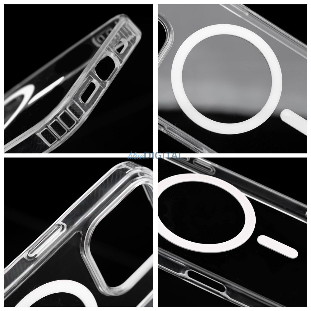 Drop Glue Colorful Ring MagSafe-kompatibilis tok Samsung Galaxy A56 - fehér