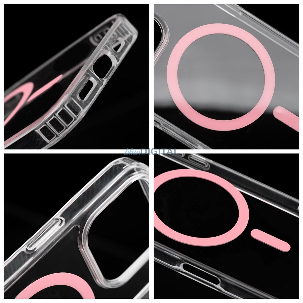 Drop Glue Colorful Ring MagSafe-kompatibilis tok iPhone 11 Pro Max - rózsaszín