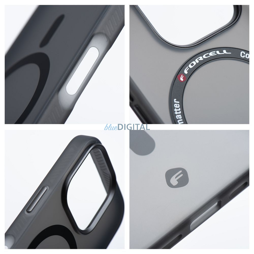 Forcell F-Protect MagSafe-kompatibilis tok Samsung Galaxy S25 Plus - fekete átlátszó